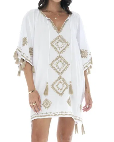 Romi The Brand Bling Short Kaftan In White