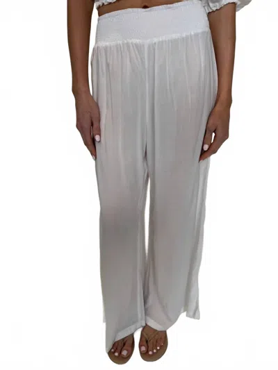 Romi The Brand Nassau Elastic Waist Pant In White