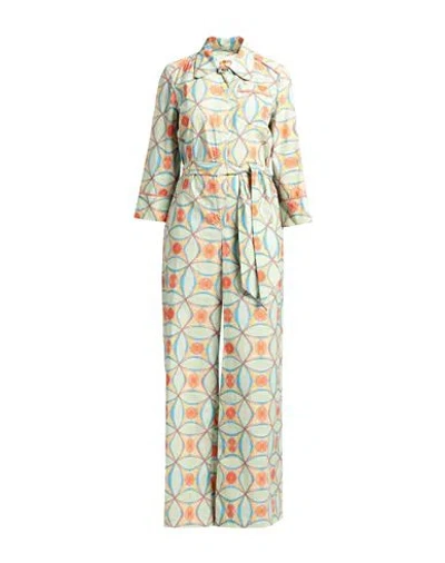 Romualda Woman Jumpsuit Light Green Size L Cotton