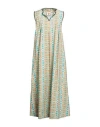 Romualda Woman Maxi Dress Light Green Size M Cotton In Green