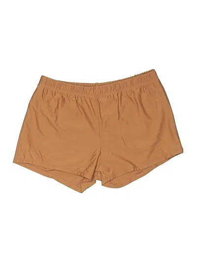 Pre-owned Romwe Athletic Shorts In Brown