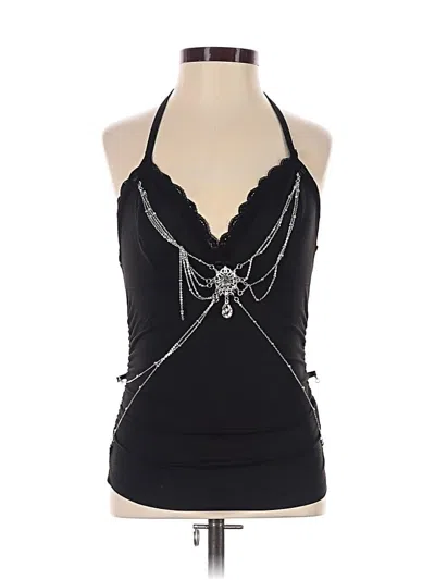 Pre-owned Romwe Bodysuit In Black