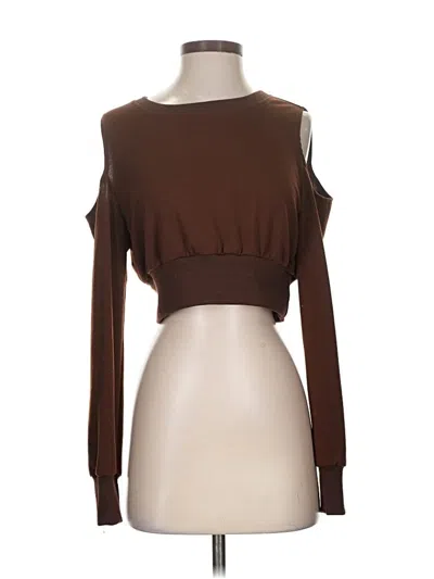 Pre-owned Romwe Cardigan Sweater In Brown