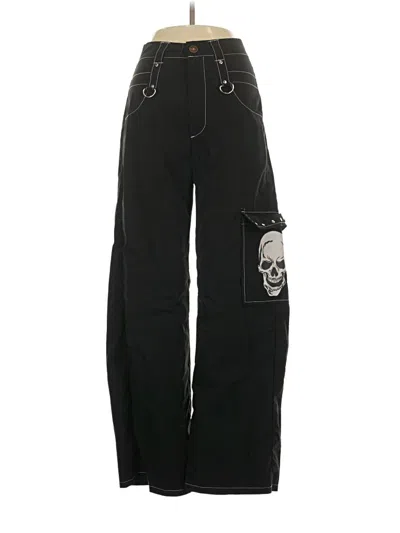 Pre-owned Romwe Cargo Pants In Black