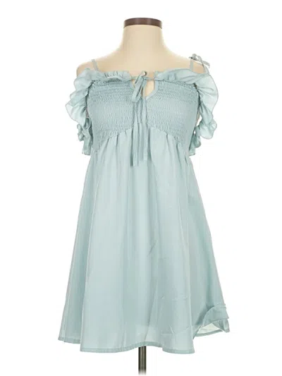 Pre-owned Romwe Casual Dress In Blue