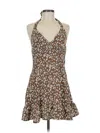Romwe Casual Dress In Brown