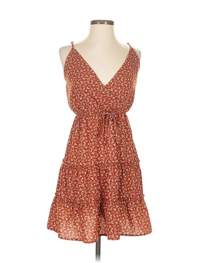 Pre-owned Romwe Casual Dress In Brown