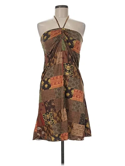 Pre-owned Romwe Casual Dress In Brown