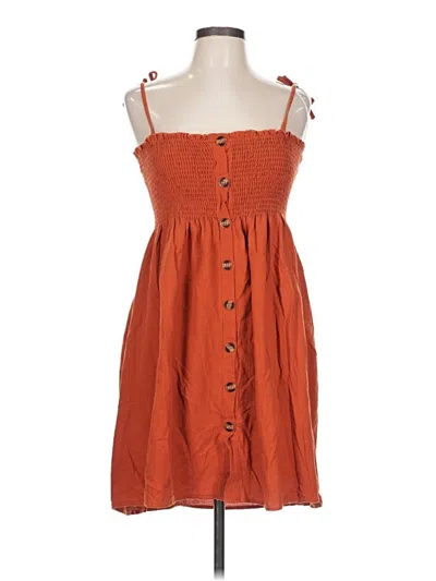 Pre-owned Romwe Casual Dress In Orange