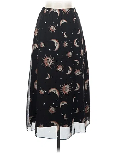 Pre-owned Romwe Casual Skirt In Black