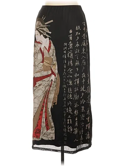 Pre-owned Romwe Casual Skirt In Black