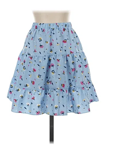 Pre-owned Romwe Casual Skirt In Blue