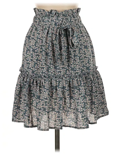 Pre-owned Romwe Casual Skirt In Blue