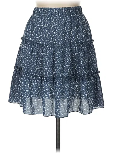 Pre-owned Romwe Casual Skirt In Blue