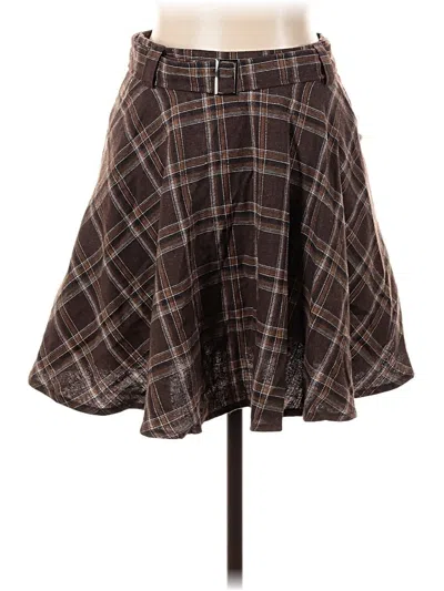 Pre-owned Romwe Casual Skirt In Brown