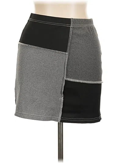 Pre-owned Romwe Casual Skirt In Gray