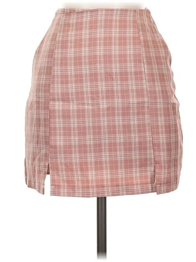 Pre-owned Romwe Casual Skirt In Pink