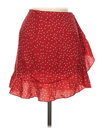 Pre-owned Romwe Casual Skirt In Red
