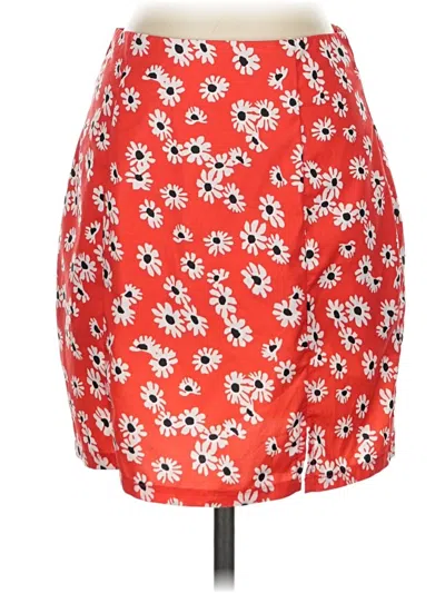 Pre-owned Romwe Casual Skirt In Red