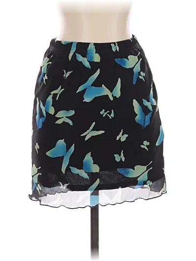 Pre-owned Romwe Casual Skirt In Teal