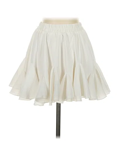 Pre-owned Romwe Casual Skirt In White