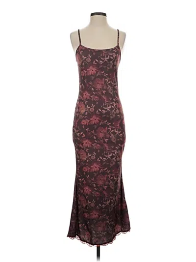 Pre-owned Romwe Cocktail Dress In Burgundy