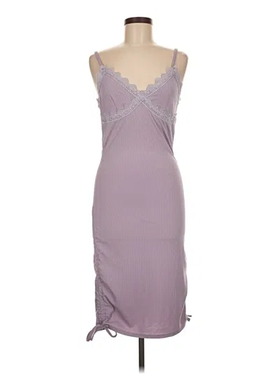 Pre-owned Romwe Cocktail Dress In Purple