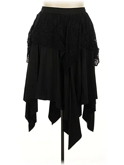 Pre-owned Romwe Formal Skirt In Black