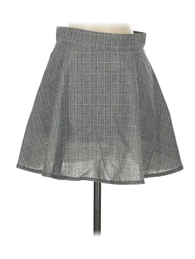 Pre-owned Romwe Formal Skirt In Gray