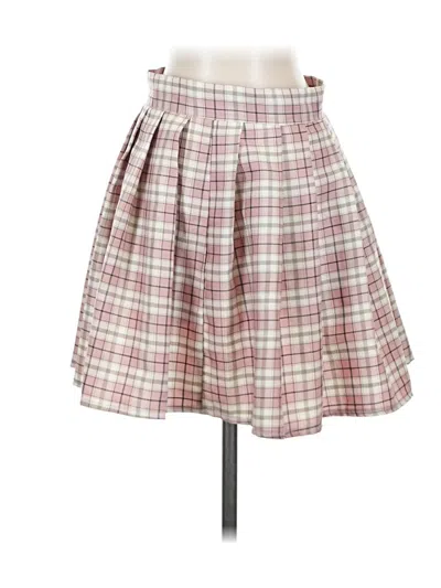 Pre-owned Romwe Formal Skirt In Pink