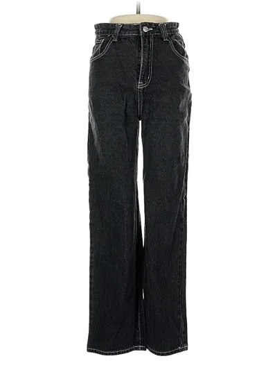 Pre-owned Romwe Jeans In Black
