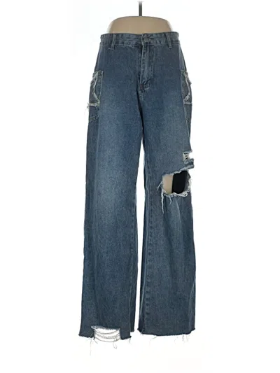 Pre-owned Romwe Jeans In Blue