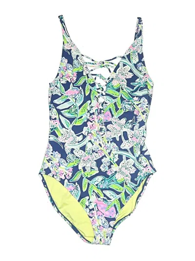 Pre-owned Romwe One Piece Swimsuit In Blue