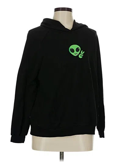 Pre-owned Romwe Pullover Hoodie In Black
