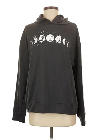 Pre-owned Romwe Pullover Hoodie In Black