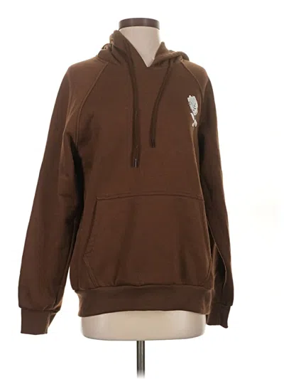 Pre-owned Romwe Pullover Hoodie In Brown