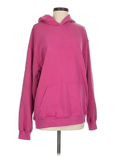 Pre-owned Romwe Pullover Hoodie In Pink