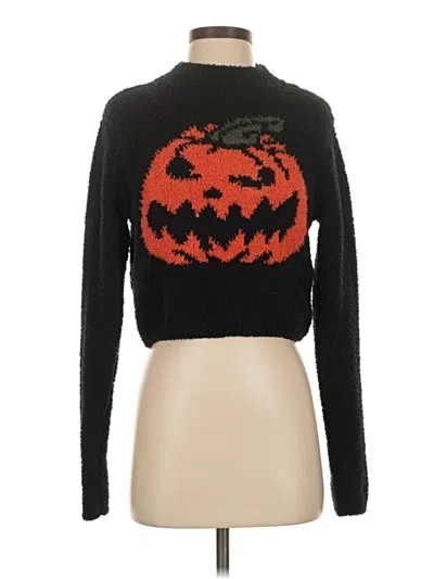 Pre-owned Romwe Pullover Sweater In Black