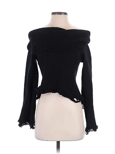 Pre-owned Romwe Pullover Sweater In Black