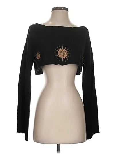 Pre-owned Romwe Pullover Sweater In Black