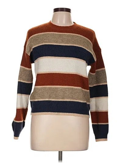 Pre-owned Romwe Pullover Sweater In Brown