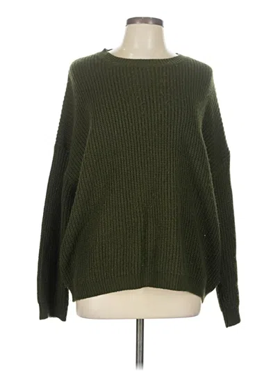 Pre-owned Romwe Pullover Sweater In Green