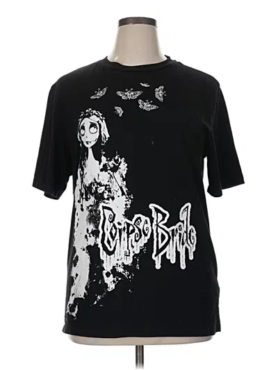 Pre-owned Romwe Short Sleeve Top Black Crew Neck Tops