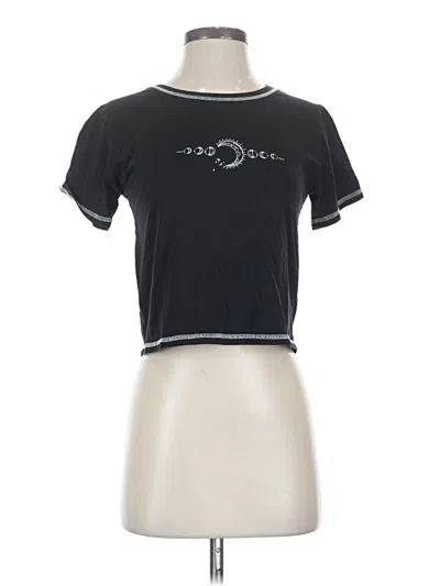 Pre-owned Romwe Short Sleeve T-shirt In Black