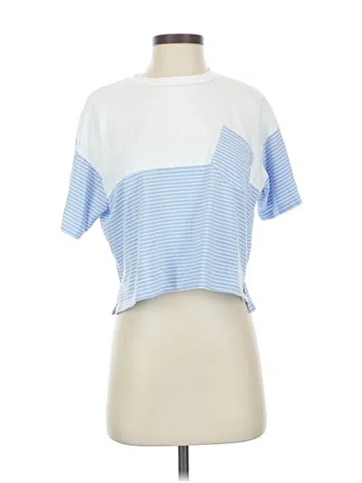 Pre-owned Romwe Short Sleeve T-shirt In Blue