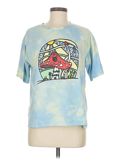 Pre-owned Romwe Short Sleeve T-shirt In Blue