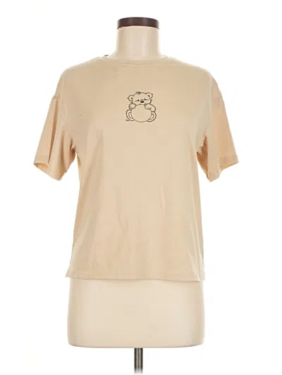 Pre-owned Romwe Short Sleeve T-shirt In Brown