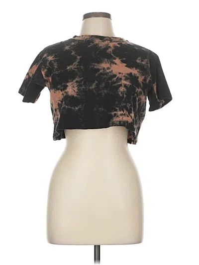 Pre-owned Romwe Short Sleeve T-shirt In Brown