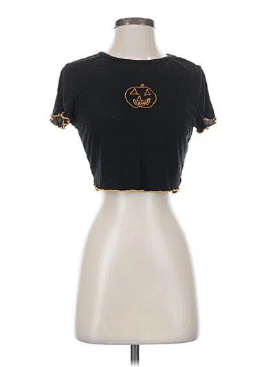 Pre-owned Romwe Short Sleeve T-shirt In Gold