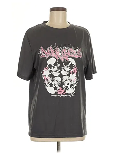 Pre-owned Romwe Short Sleeve T-shirt In Gray